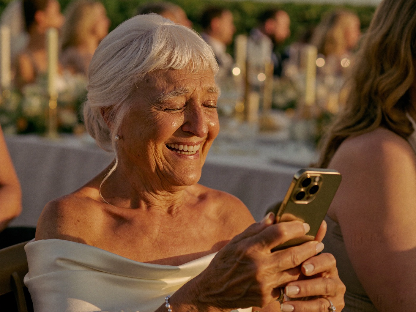 Guest emotionally recording a voice message